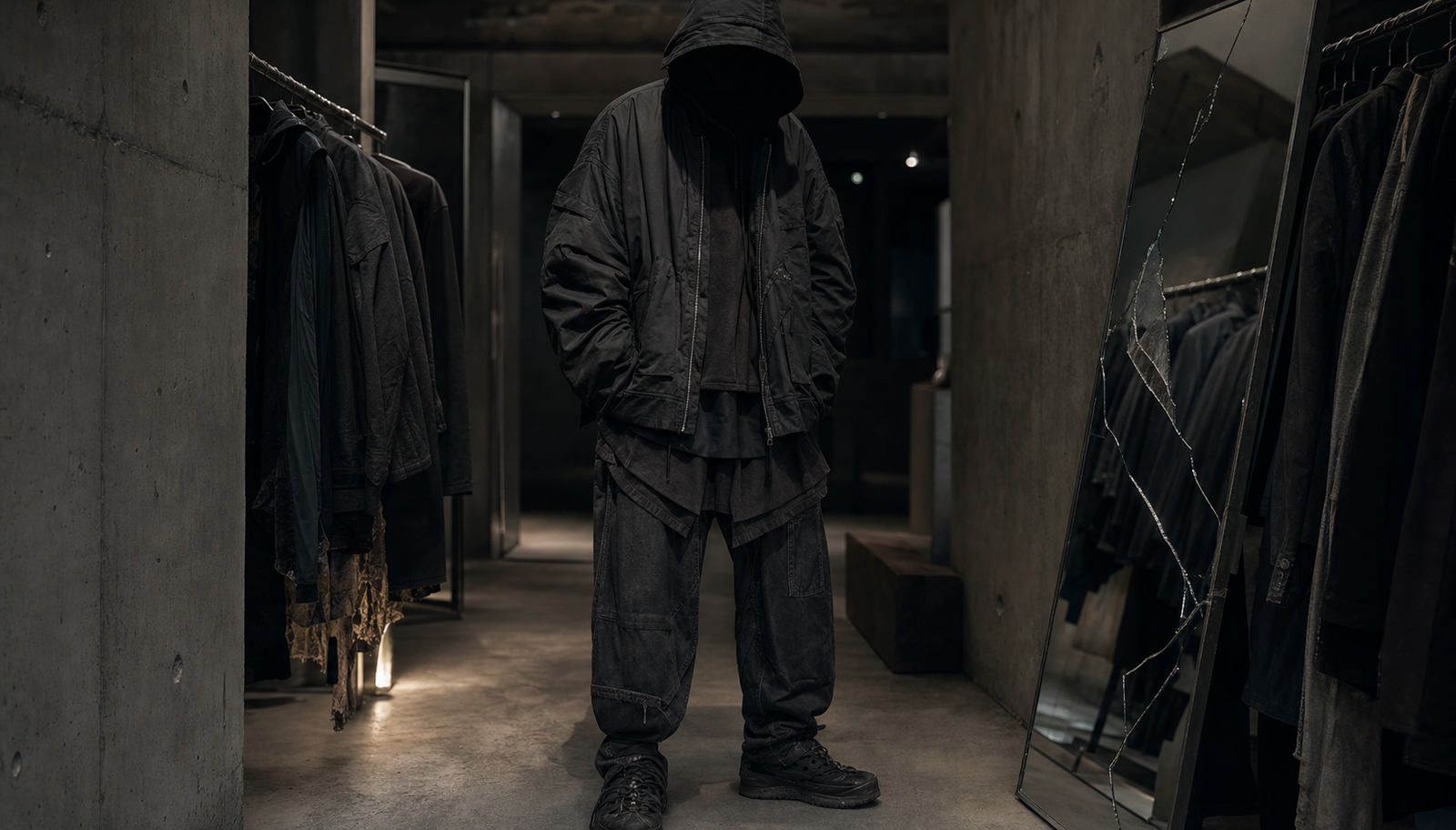 CH0ZEN fitting corridor lookbook frame.